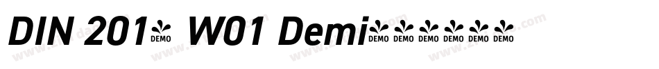 DIN 2014 W01 Demi字体转换